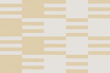 Dambordpatroon. Moderne abstracte minimalistische geometrische vormen in geel en wit 3 van Dina Dankers