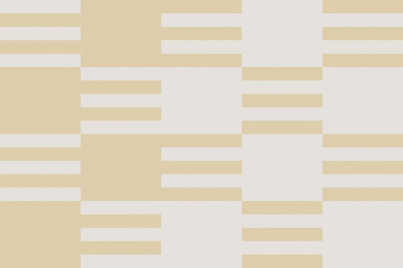 Schachbrettmuster. Moderne abstrakte minimalistische geometrische Formen in Gelb und Weiß 3 von Dina Dankers