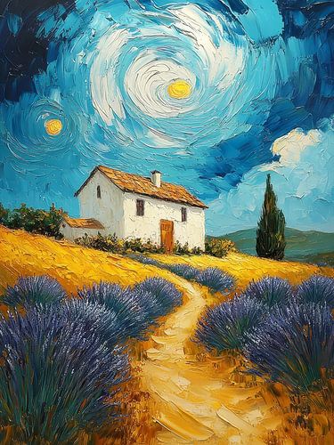 House On Lavender Fields Style Vincent van Gogh