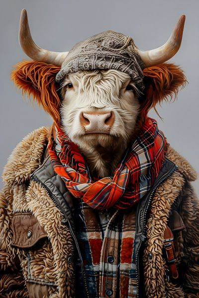 Scottish highlander Portrait by But First Framing