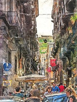 Neapol Napoli Italië stadskunst #Napoli van JBJart Justyna Jaszke