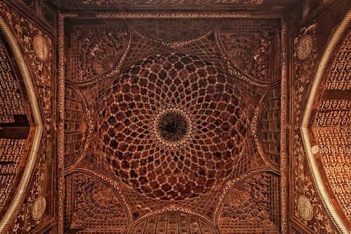 Pattern on Taj Mahal in Agra, India
