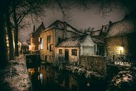 Historische centrum van Gouda in de sneeuw van Eus Driessen thumbnail
