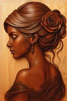 Holzschnitt Serenade