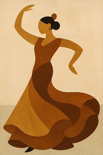 Abstract Flamenco Danser