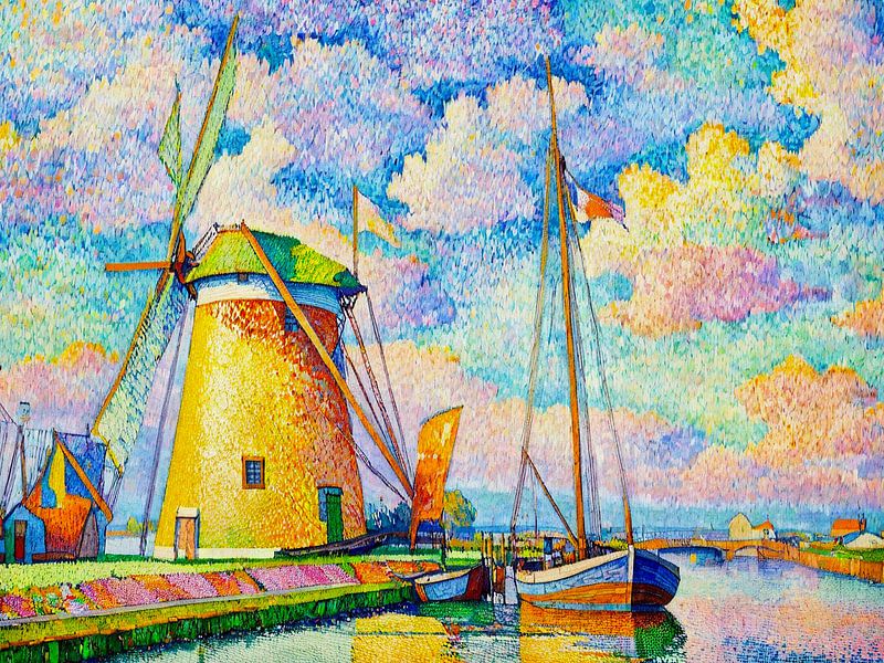 Westland mit Mühle und Schiff von Hans Levendig (lev&dig fotografie)