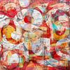 Abstract schilderij in rood van Lida Bruinen