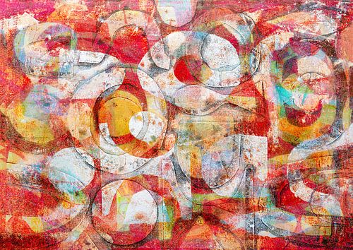 Abstract painting in red