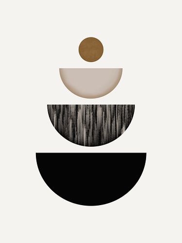 Modern art - Black and Gold 3