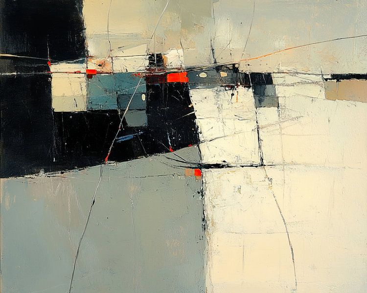 Modern Abstraction in Grey by Zen and More