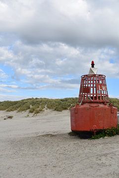 Oude boei op het strand van Fred Janssen