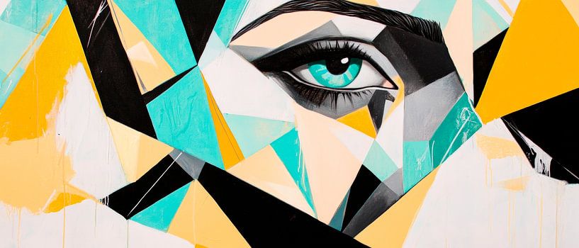 Creative eye area in a blaze of colour by Poster Art Shop