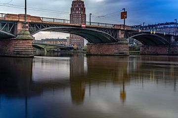 Ignatz Bubis Bridge over the Main in Frankfurt by Thomas Riess