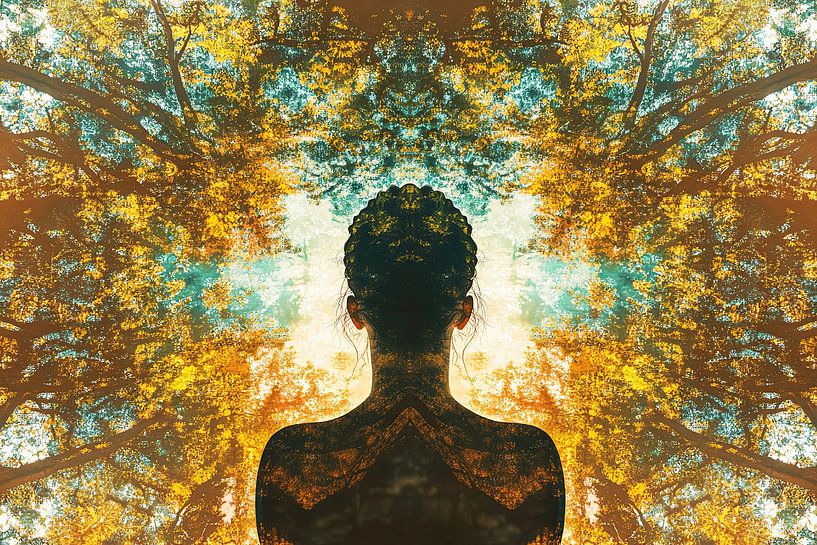 image spirituelle d'une femme dans la forêt par Egon Zitter