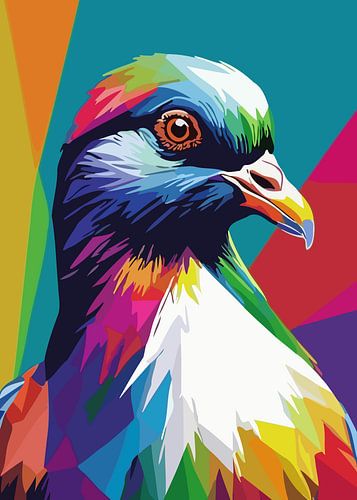 Duif Pop Art Stijl