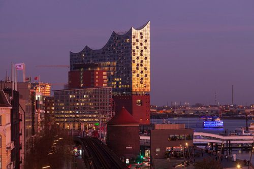 Elbphilharmonie at dusk, Hamburg
