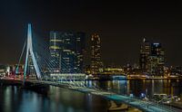 De skyline van Rotterdam met Erasmusbrug van MS Fotografie | Marc van der Stelt thumbnail