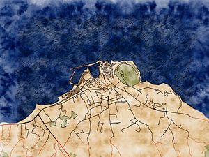 Carte de Saint-Tropez avec le style 'Serene Summer' sur Maporia