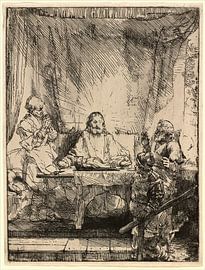 Rembrandt van Rijn, Christ at Emmaus: the Larger Plate
