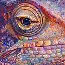 Chameleon painting | Stellar Eye Mystery by Eye catching paintings thumbnail
