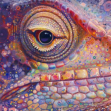 Kameleonschilderij | Stellar Eye Mystery van Blikvanger Schilderijen