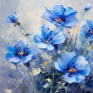 Blauwe bloemen van Thea
