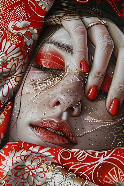 portrait d'une femme aux cheveux rouges par Egon Zitter