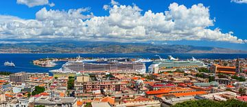 MSC "Splendida", and "Voyager of the Seas" are docked in the port of Messina by Yevgen Belich