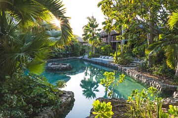 Tropisches Paradies (Kontiki Beach Hotel, Curacao) von Kwis Design