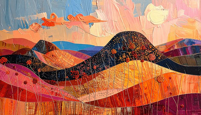 Moderne abstrakte Malerei. Serie: Landschaft in Strukturen - 14 von Studio Pieternel