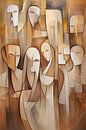 Mensen abstract van Bert Nijholt thumbnail