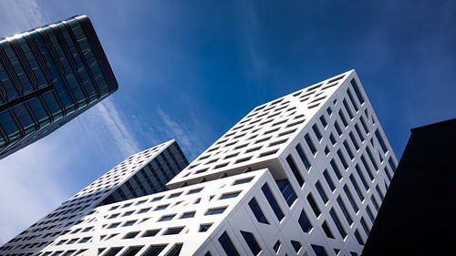 Blue and White in Utrecht, a Dutch Tilt van Ronald Scherpenisse