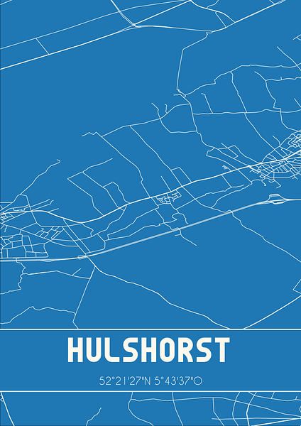 Blueprint | Map | Hulshorst (Gelderland) by Prints of Place