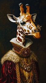 The Royal Giraffe and his Special Companion by Moonheart Artworks