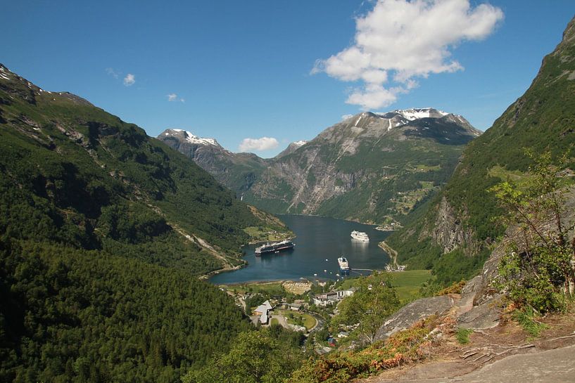 Geirangerfjord  Noorwegen van Jan Roodzand