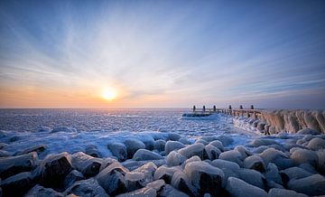 Frozen jetty by Peter de Jong