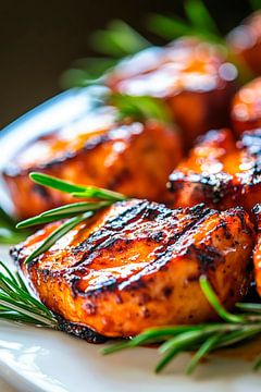 Grilled salmon with rosemary - deliciously tasty by Poster Art Shop