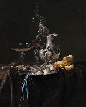 Ontbijtstuk met zilveren kan, Willem van Aelst