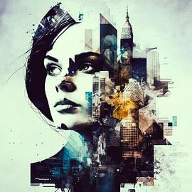 Frau der Welt #01 von Vlindertuin-Art