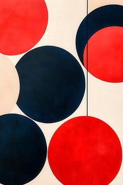 Abstracte compositie met cirkels van Poster Art Shop