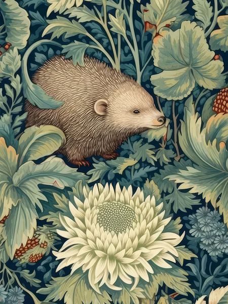 Hedgehog Style William Morris by TOAN TRAN