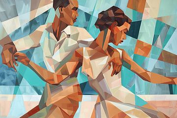 Tango in Geometrie - Ritme van Abstracte Passie van Karina Brouwer