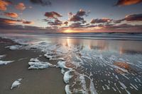 Sunset at the beach of Callantsoog