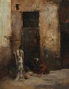 Mariano Fortuny, Bettler vor einer Tür, 1870 von Atelier Liesjes Miniaturansicht