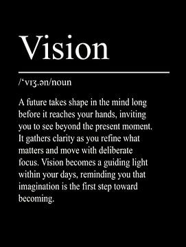 Vision Definition - Noir sur WordsThatInspire