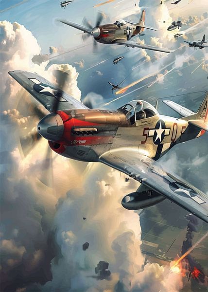 Dogfight Over Europe by Randy Barbara
