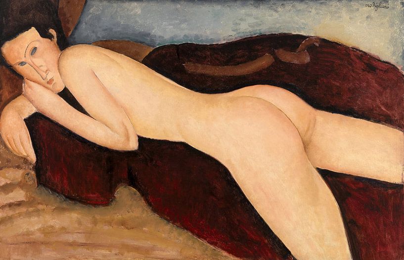 Amedeo Modigliani, allongé nu de dos par finemasterpiece