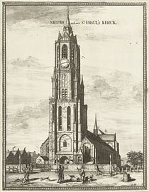 Coenraet Decker, Ansicht der Nieuwe Kerk in Delft, 1678 - 1729 von Atelier Liesjes