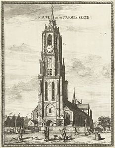 Coenraet Decker, Vue de la Nieuwe Kerk à Delft, 1678 - 1729 sur Atelier Liesjes
