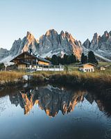 Geisler Alm Villnöss Dolomieten zonsondergang